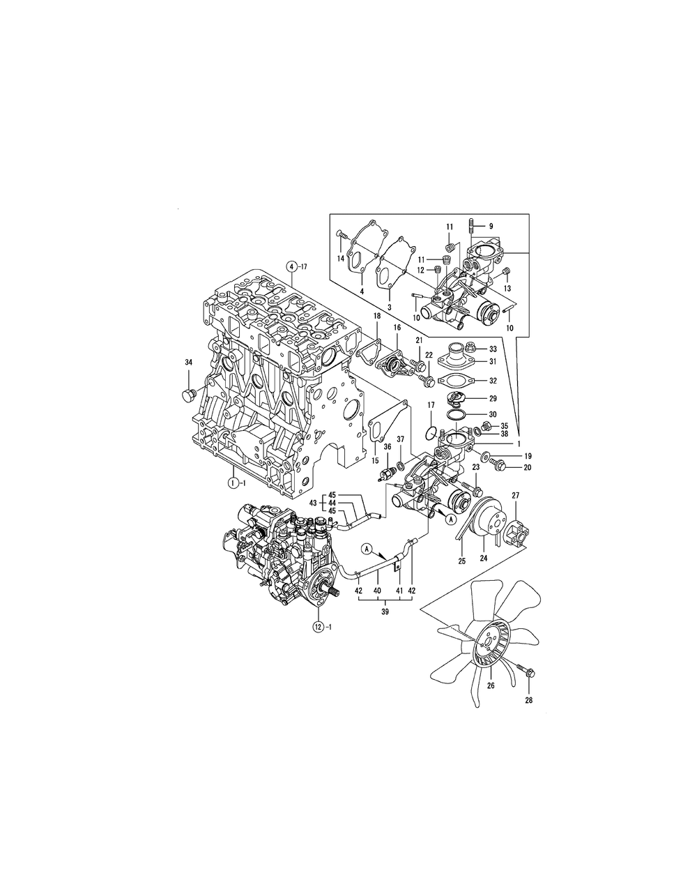 Engine Cooling Water System Diagram and Parts List for SX3100 54ALB4S727-54ALB4SW727-54ALB4SX727-54ALB4SY727-54ALB4SZ727-54AMB4S727-54AMB4SW727-54AMB4SX727-54AMB4SY727-54AMB4SZ727 Cub Cadet Lawn Tractor